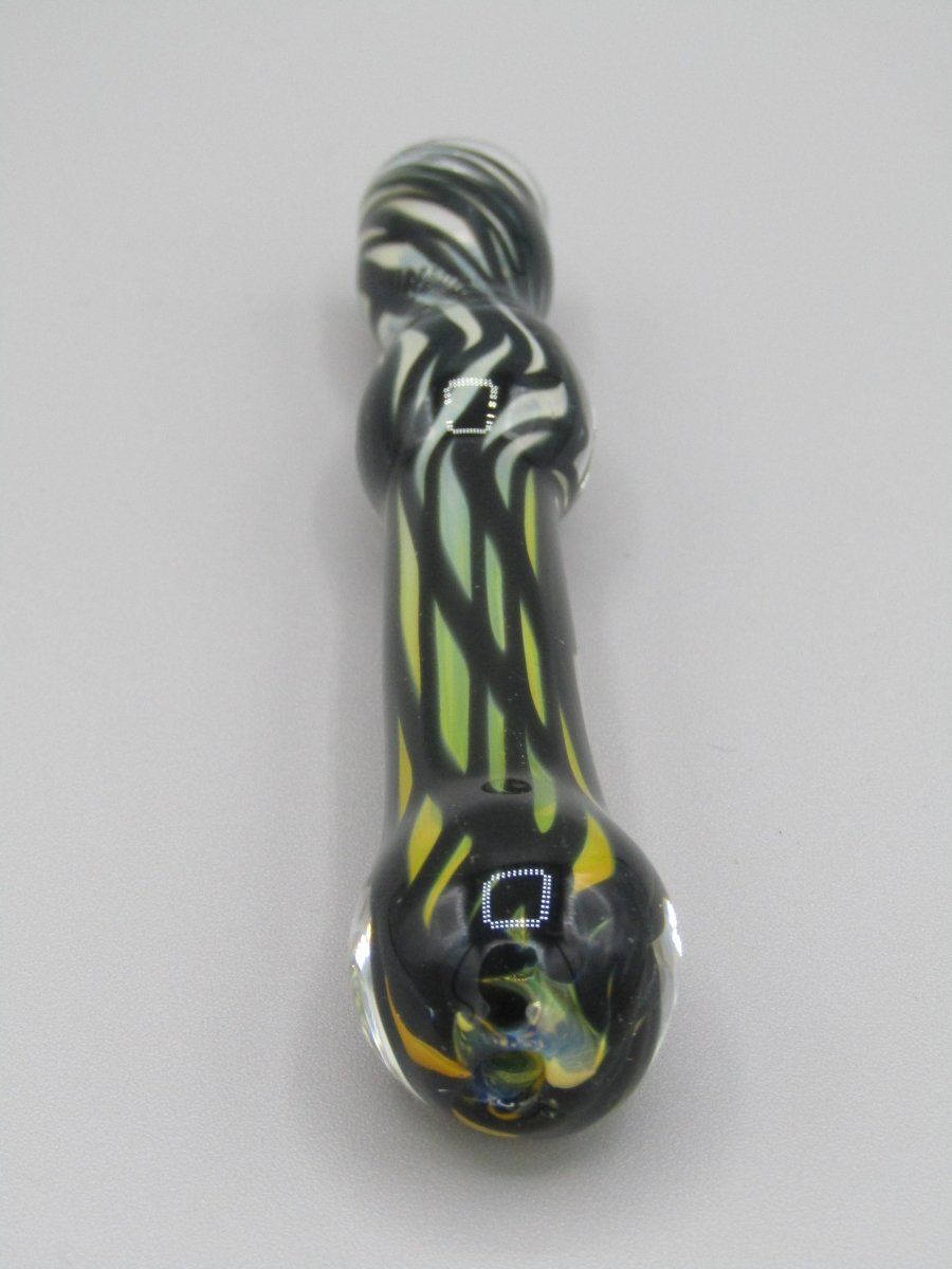 POV 5.5" chillum w/ fumed ribbons yellow/white/black/green color.