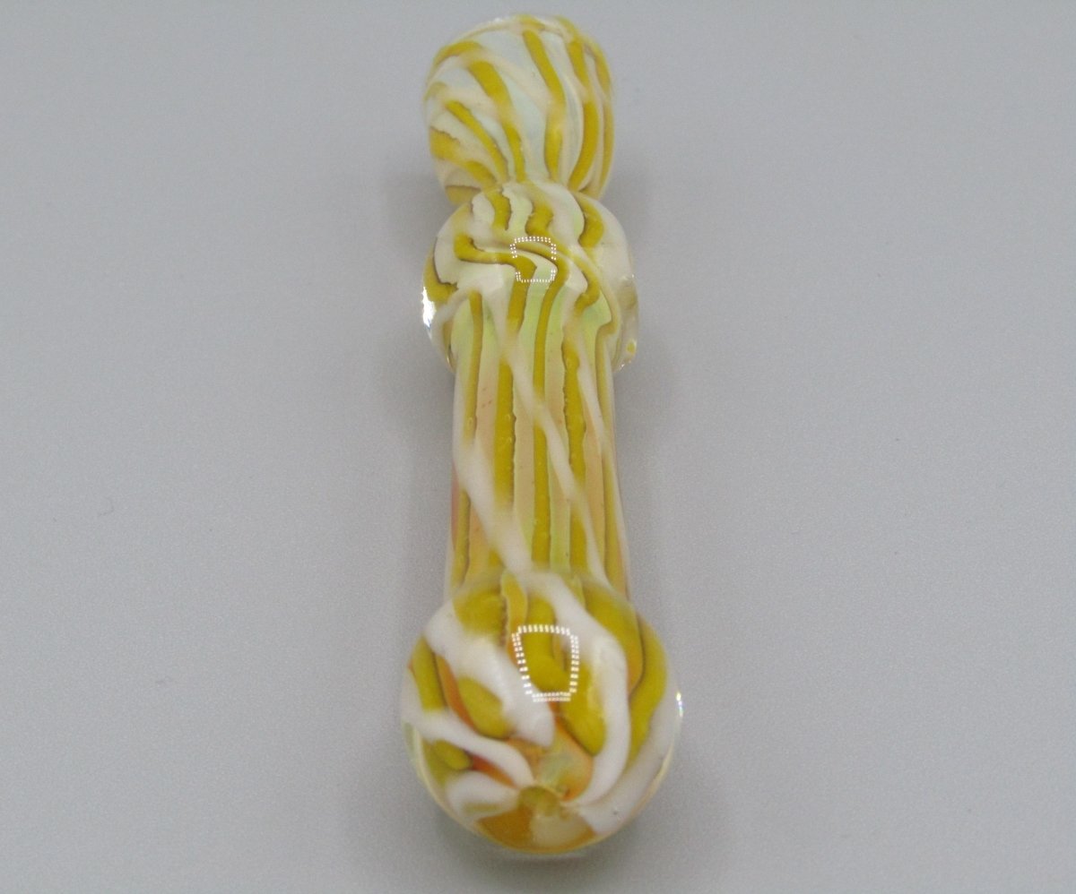 POV 5.5" chillum yellow/white colored fumed ribbons.