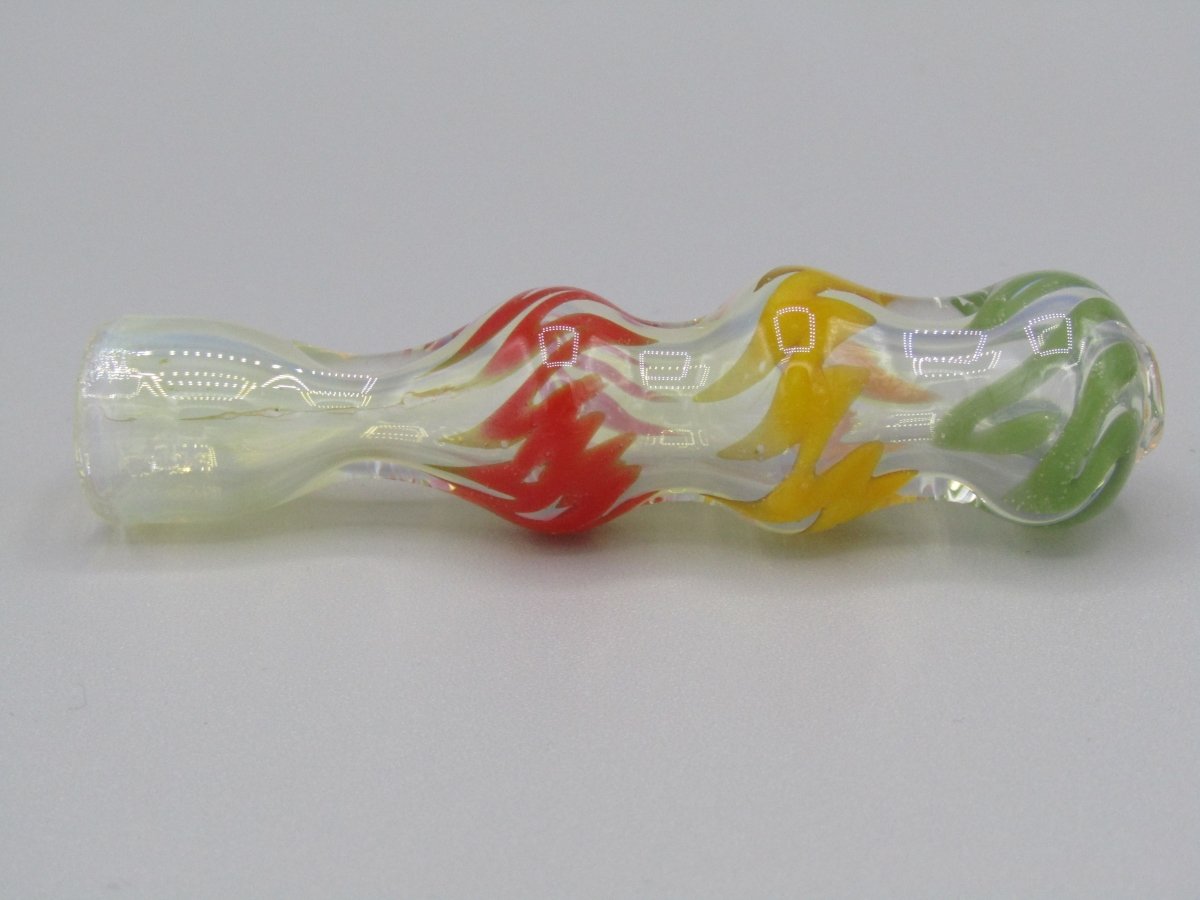 Left side view 3" chillum w/ red/yellow/green color accents.