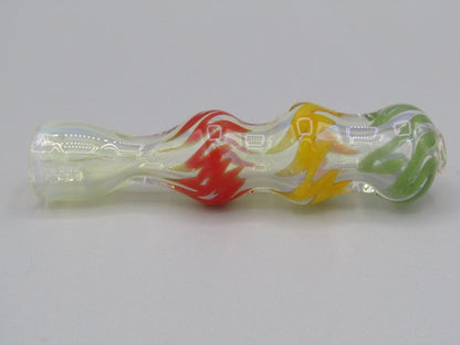 Left side view 3" chillum w/ red/yellow/green color accents.