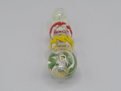 POV 3" chillum w/ red/yellow/green color accents.