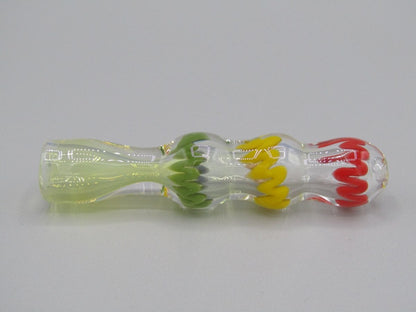 Left side view 3" chillum w/ red/yellow/green color accents.